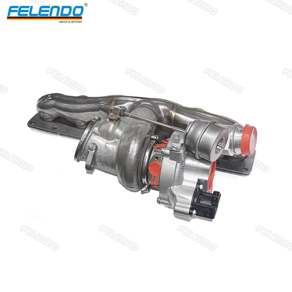 FELENDO 11655A23083 Engine Turbocharger With Exhaust Manifold for BMW F21 F31 F20 F23 F06 N55 X5 F5