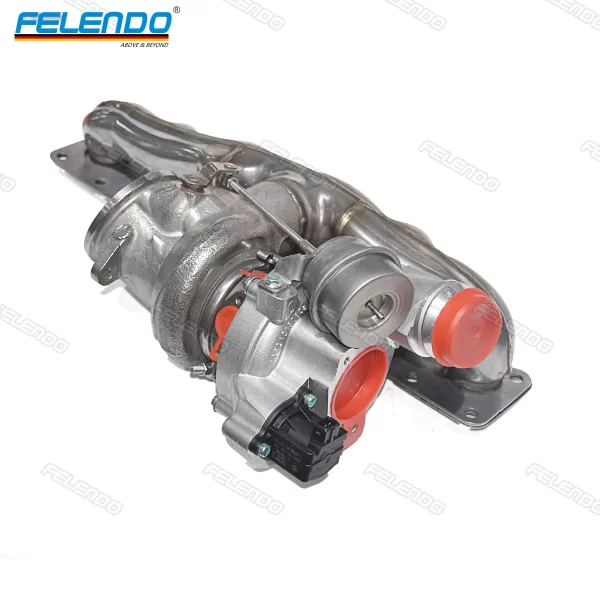 FELENDO 11655A23083 Engine Turbocharger With Exhaust Manifold for BMW F21 F31 F20 F23 F06 N55 X5 F5